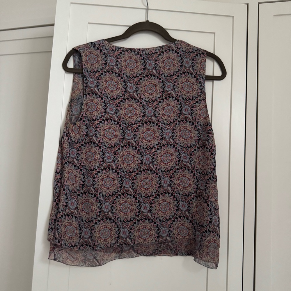 Intermix Multicolor Patterned V-Neck Sleeveless B… - image 3